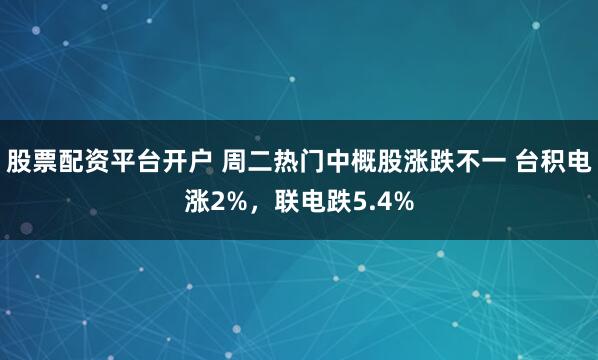 股票配资平台开户 周二热门中概股涨跌不一 台积电涨2%，联电跌5.4%