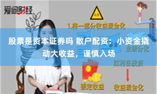 股票是资本证券吗 散户配资：小资金撬动大收益，谨慎入场